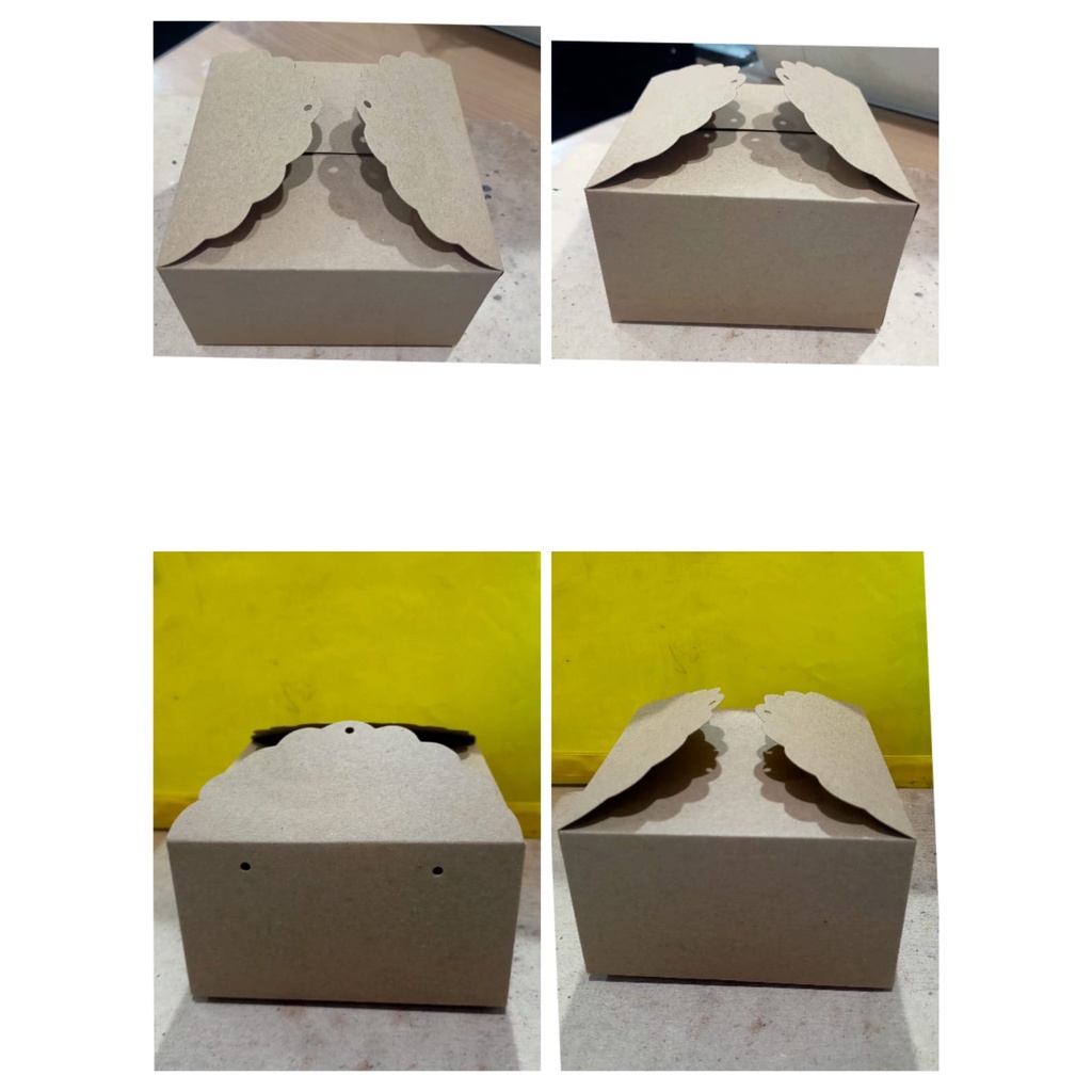 Promo!!!Paperbox Souvenir / Kemasan Souvenir Berbahan Kertas Craft Coklat Uk. 14 x 14 x 8 cm