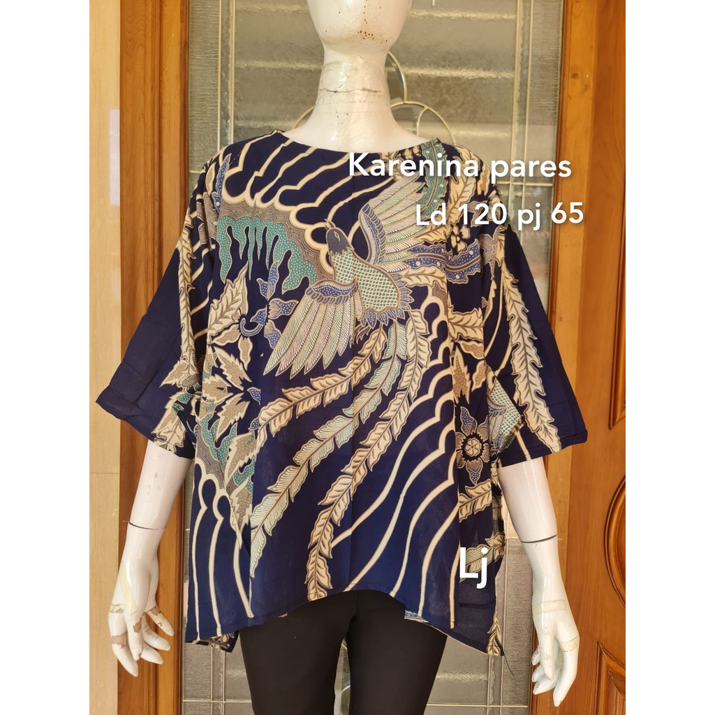 Blus karenina paris motif batik solo atasan blus wanita