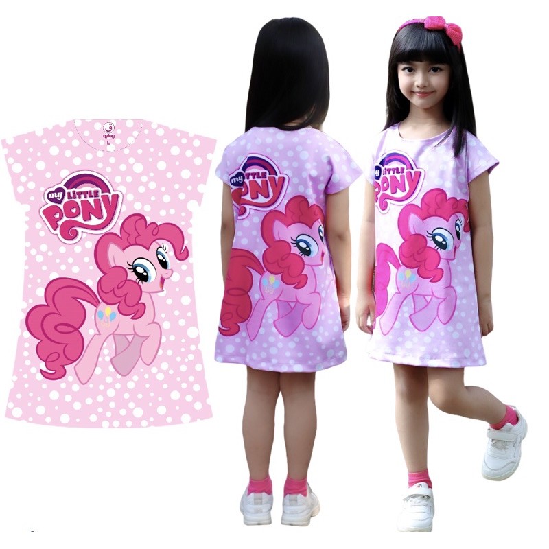 DAILY DRESS LITTLEPONY,HOMEDRESS,BAJU ANAK CEWEK,BAJU ANAK LUCU,DRESS ANAK