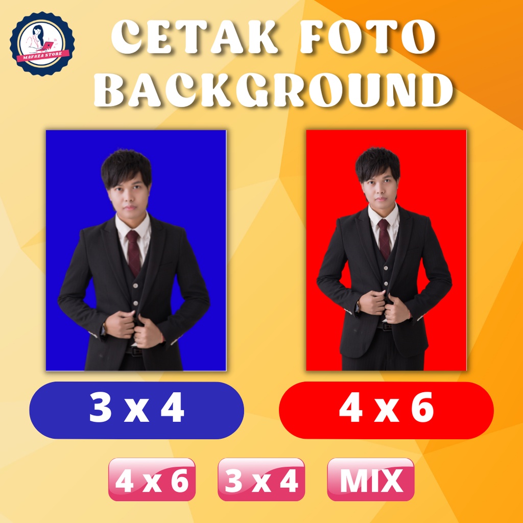 Cetak pas foto kerja formal 4x6 3x4 2x3 FREE edit background Foto wisuda foto ijazah