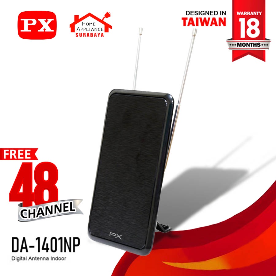 Antena TV Indoor PX DA-1401NP Digital TV DVB-T2 dengan kabel coaxial (Garansi 18 bulan)