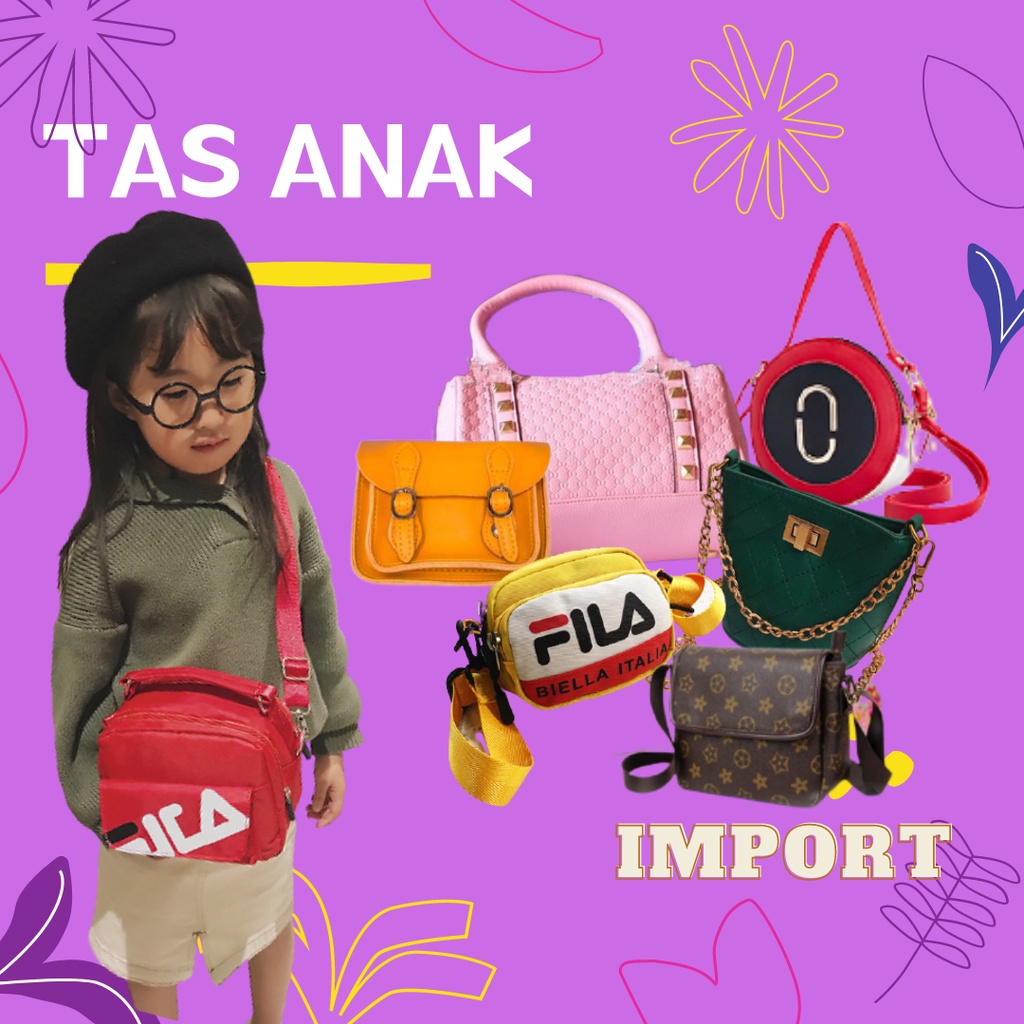 BUNDLING Tas Slempang Anak Perempuan Import