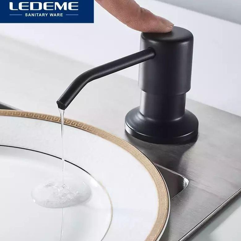 ↘ Soap dispenser Wastafel Kitchen sink Tempat sabun Bak cuci piring kepala stainless Gold Black Hita