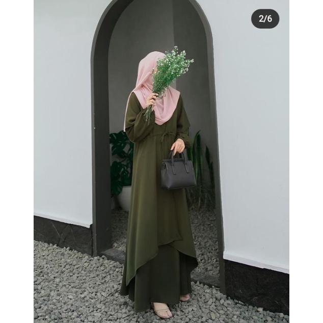 Raina dress/gamis cantik/gamis syar'i /look a like azmiza official