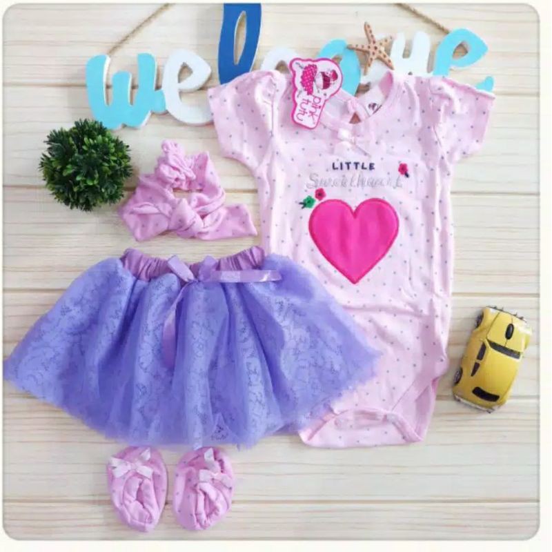 Baju setelan jumper tutu skirt bandana sepatu bestseller fashion anak bayi cewek perempuan murah -lil