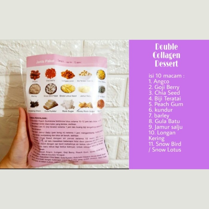 

Paket Peach Gum Dessert Grade A+ SUPER KOMPLIT DOUBLE COLLAGEN - S - SNOW LOTUS (BERKUALITAS)