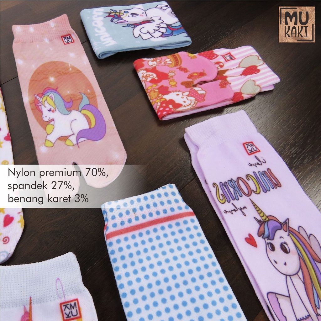 Kaos Kaki Jempol Anak Printing Karakter Murah Mukaki F