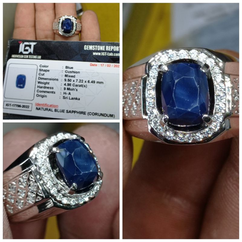 natural blue sapphire ceylon (srilangka)