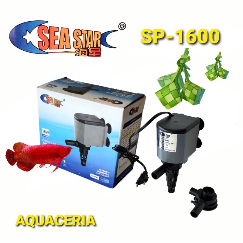 SEA STAR SP-1600 POMPA MESIN AQUARIUM POMPA CELUP AIR POWER HEAD SP 1600