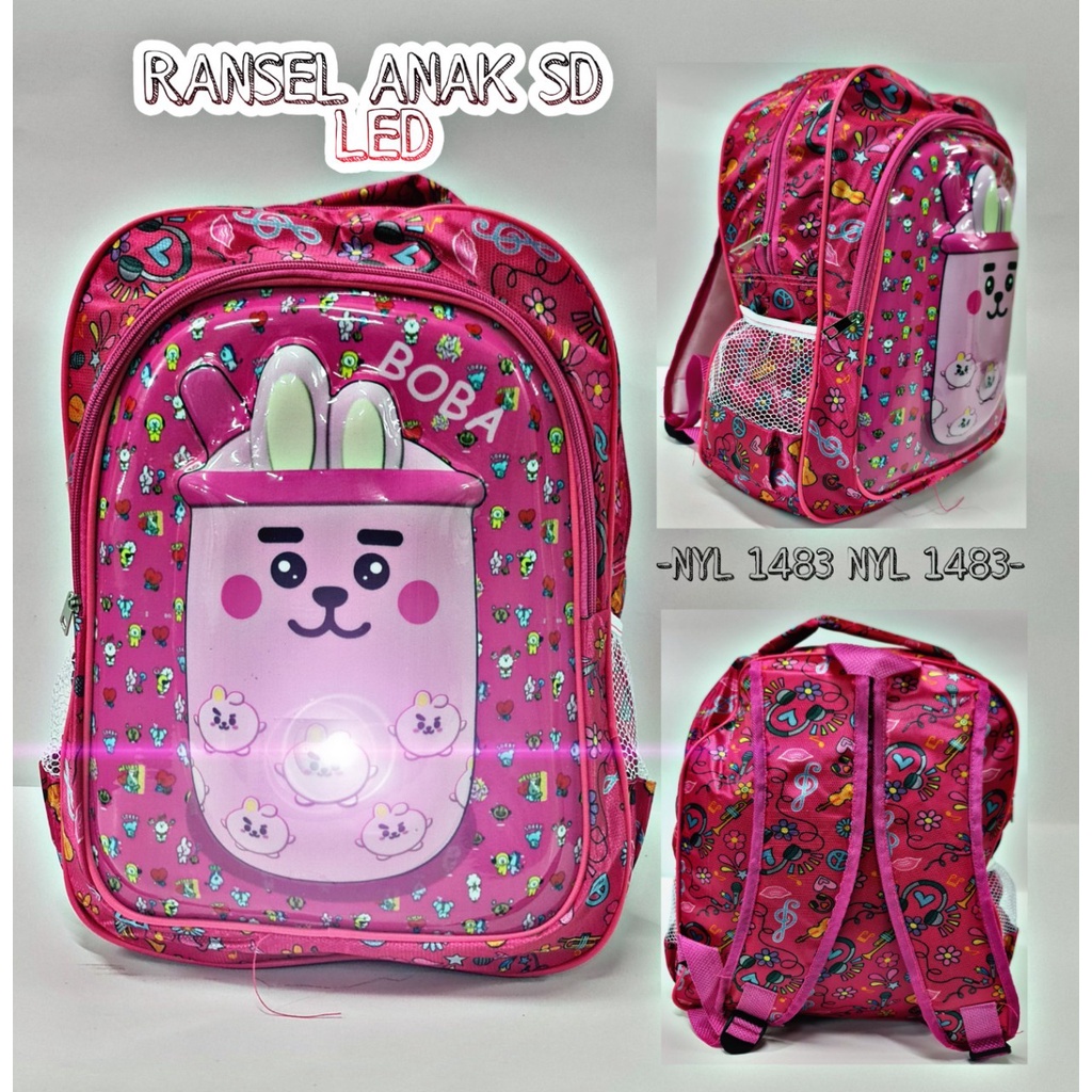 KSO_BAG - Tas Ransel Anak Terbaru Kekinian Backpack Carakter Fashion BOBA LED Termurah