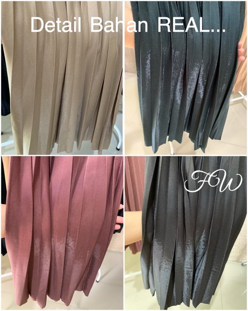 FW R177 Rok Plisket Lycra Panjang IMPORT | Rok Plisket Panjang Glossy IMPORT