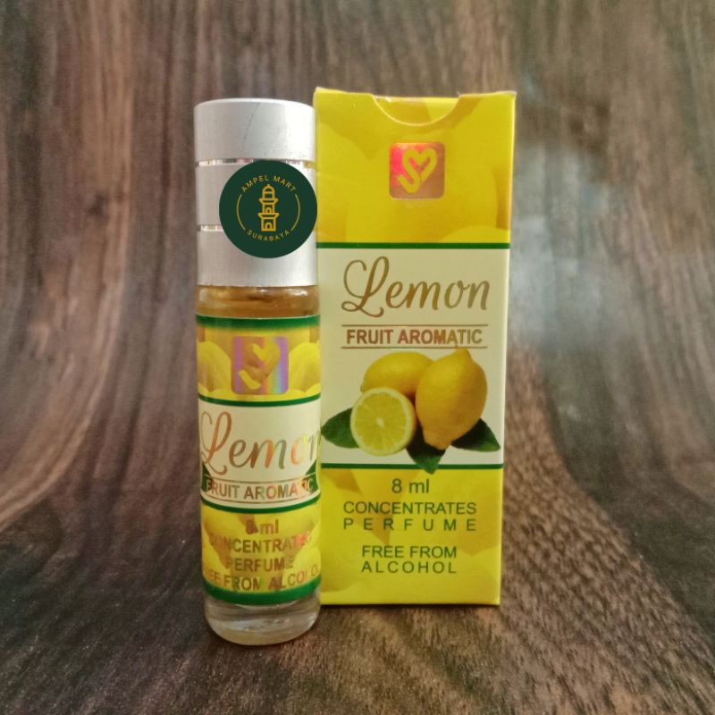 Parfum Lemon Aroma Fresh Lemon 8 ml Roll On Non Alkohol - Supermade