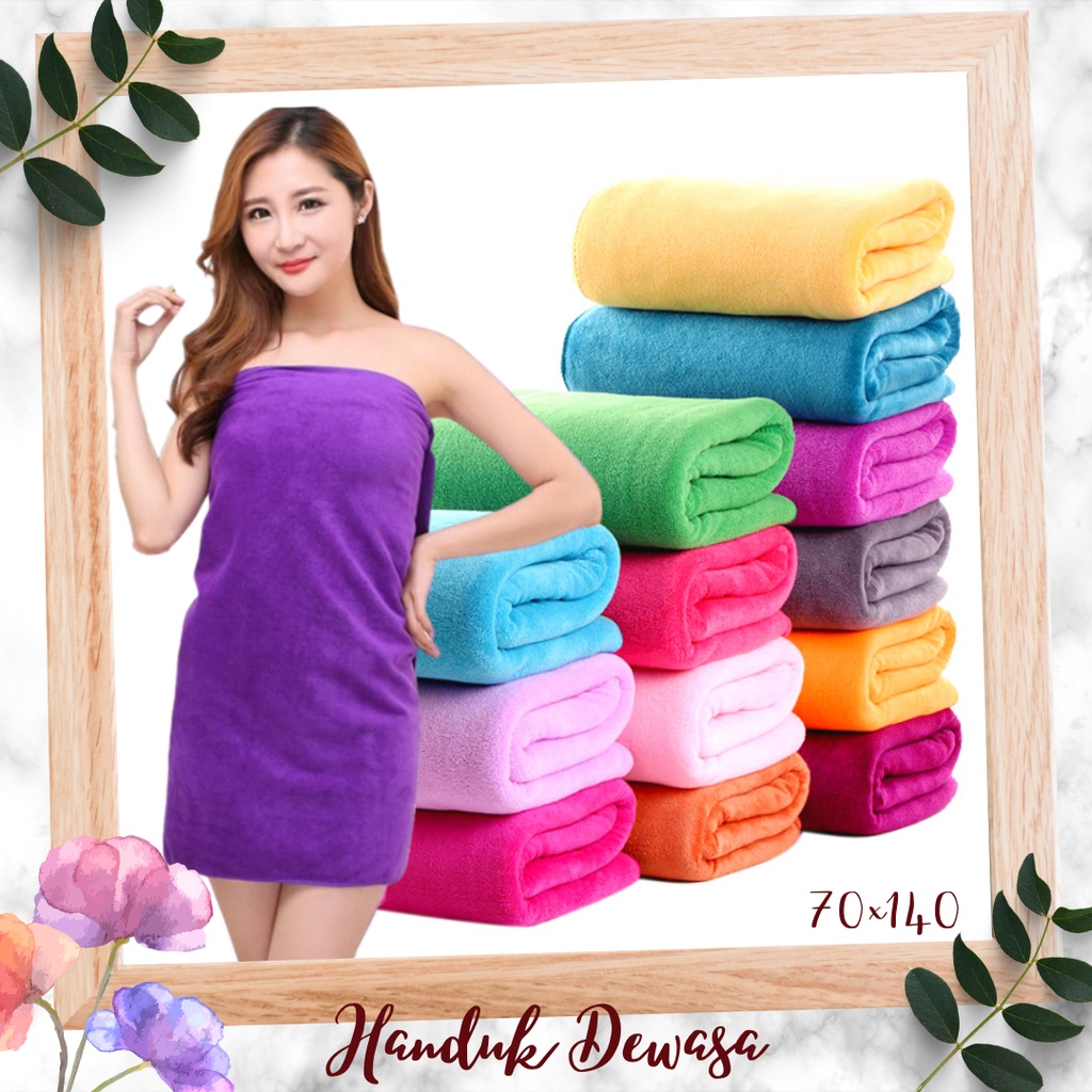 Handuk Mandi Polos Ukuran 70x140 Handuk Mandi Lembut Handuk Mandi Dewasa Lembut