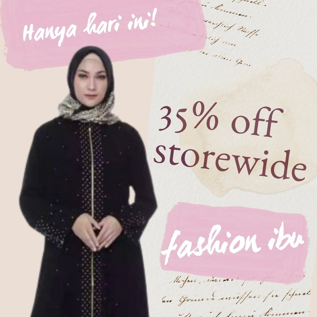 Gamis Abaya Busui Terbaru Jumbo Full Resleting Depan Abaya Polos Hitam