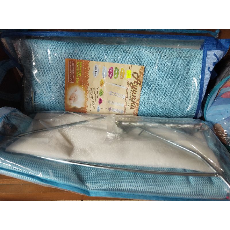 Ayunan Bayi 2 Per dan Kelambu Sakura/Joeyi-Biru