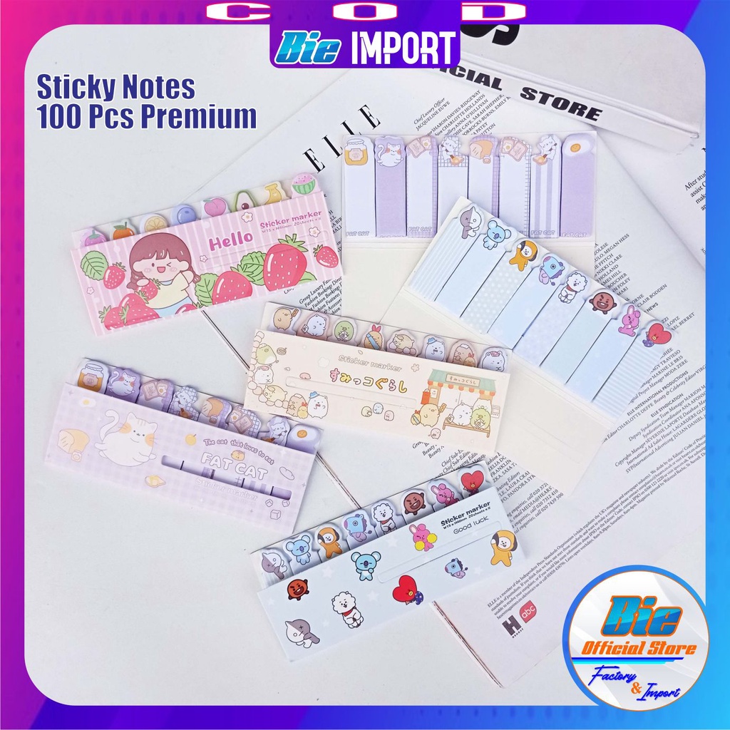 Sticky Note Book Uniqorn Set Premium Impor Best Seller