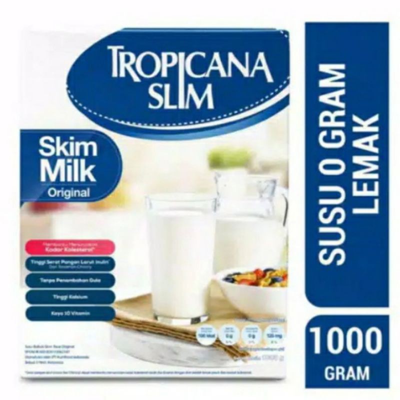 

Susu tropicana slim skim milk non fat original 1kg