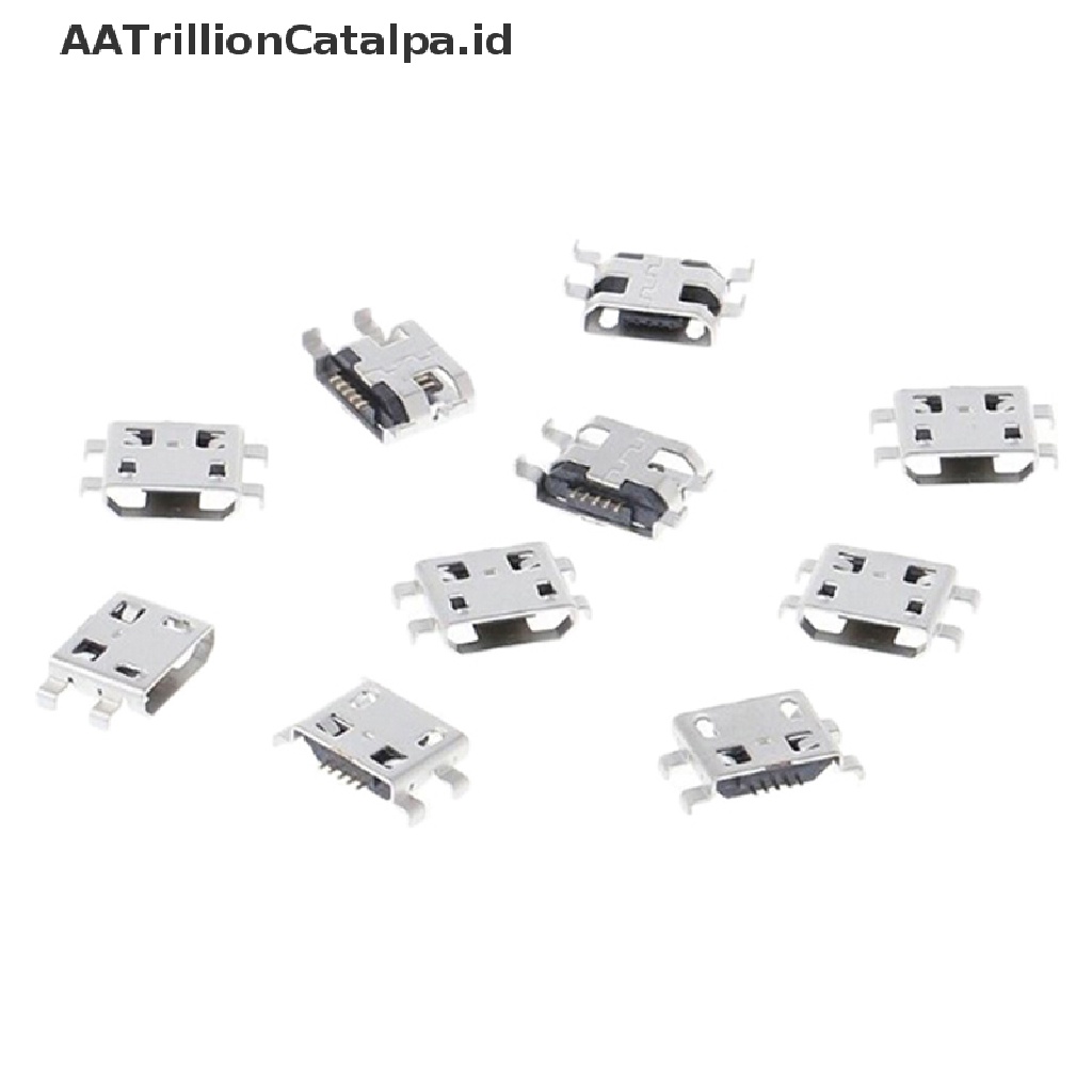 10 Pcs Soket jack Konektor port charger micro usb 5 pin female Tipe B