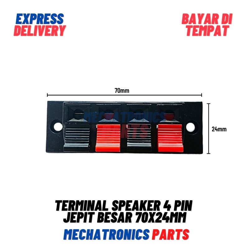 Terminal Speaker 4Pin Jepit Besar 70x25mm