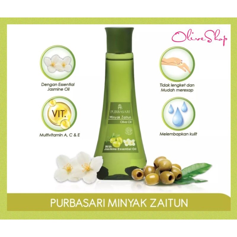 OliveShop ❤ Purbasari Minyak Zaitun &amp; Zaitun Mawar 150ml