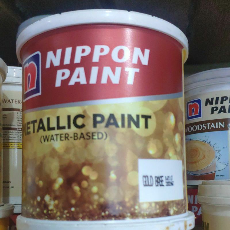 Cat metalic paint Nippon Paint water base 1kg Gold