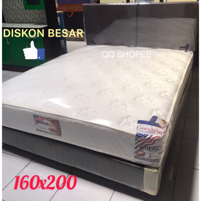 [CUCI GUDANG] American Pillo Springbed tipe Supreme 160x200 SET Divan dan sandaran