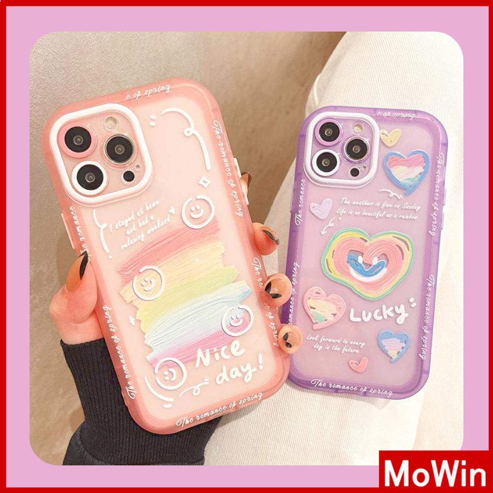 iPhone Case Silicone Soft Case Clear Case Fluorescent Color Airbag Shockproof Protection Camera Heart Cute Compatible For iPhone 11 Pro Max 13 Pro Max 12 Pro Max 7Plus xr XS Max