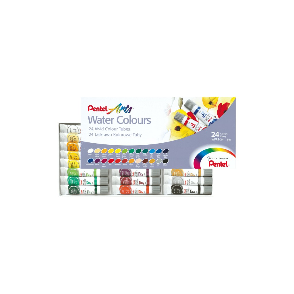 

CAT AIR SET PENTEL 24 WARNA 5ml WATERCOLOR PAINT LUKIS KANVAS KERTAS GROSIR ECER MURAH LUSIN