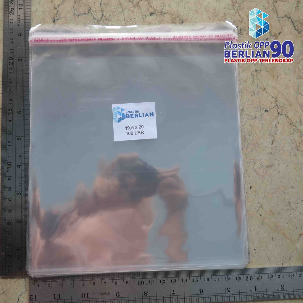 

19,5X20 CM PLASTIK OPP (SEAL/LEM) TEBAL 20 MIC ASLI / PLASTIK KEMASAN