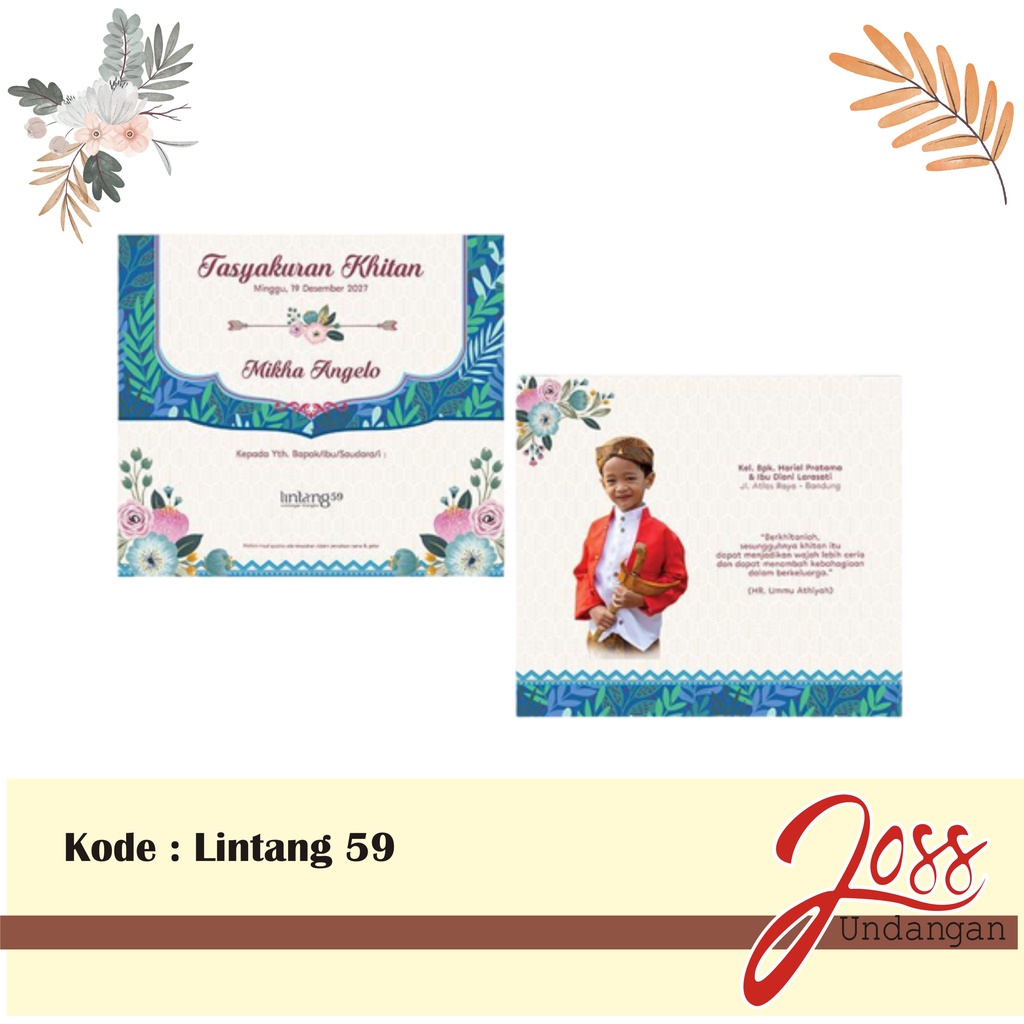 Blangko Undangan Pernikahan  Lintang 59 Harga Murah