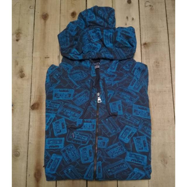 Kappa Second Original Fullprint Sweater Ziphoodie (unisex cowok & cewek)