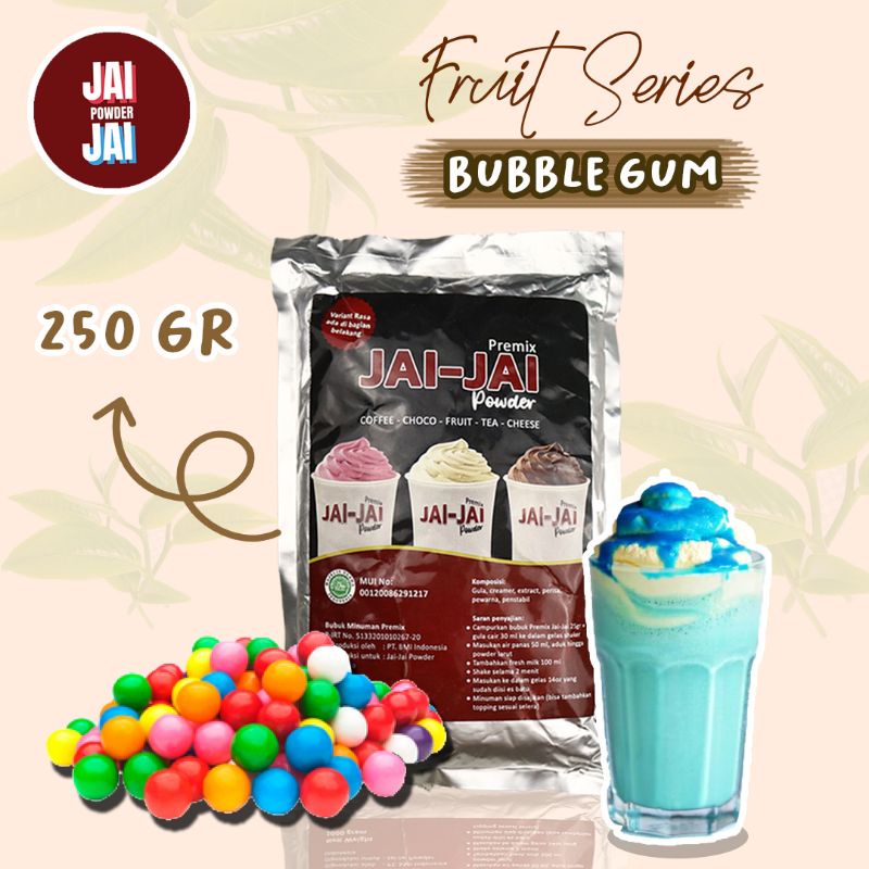 

Bubuk Minuman 250gr - Bubble Gum - Jai Jai Powder