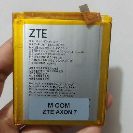 Baterai ZTE Axon 7 Li3933T44P6H756346 ORIGINAL