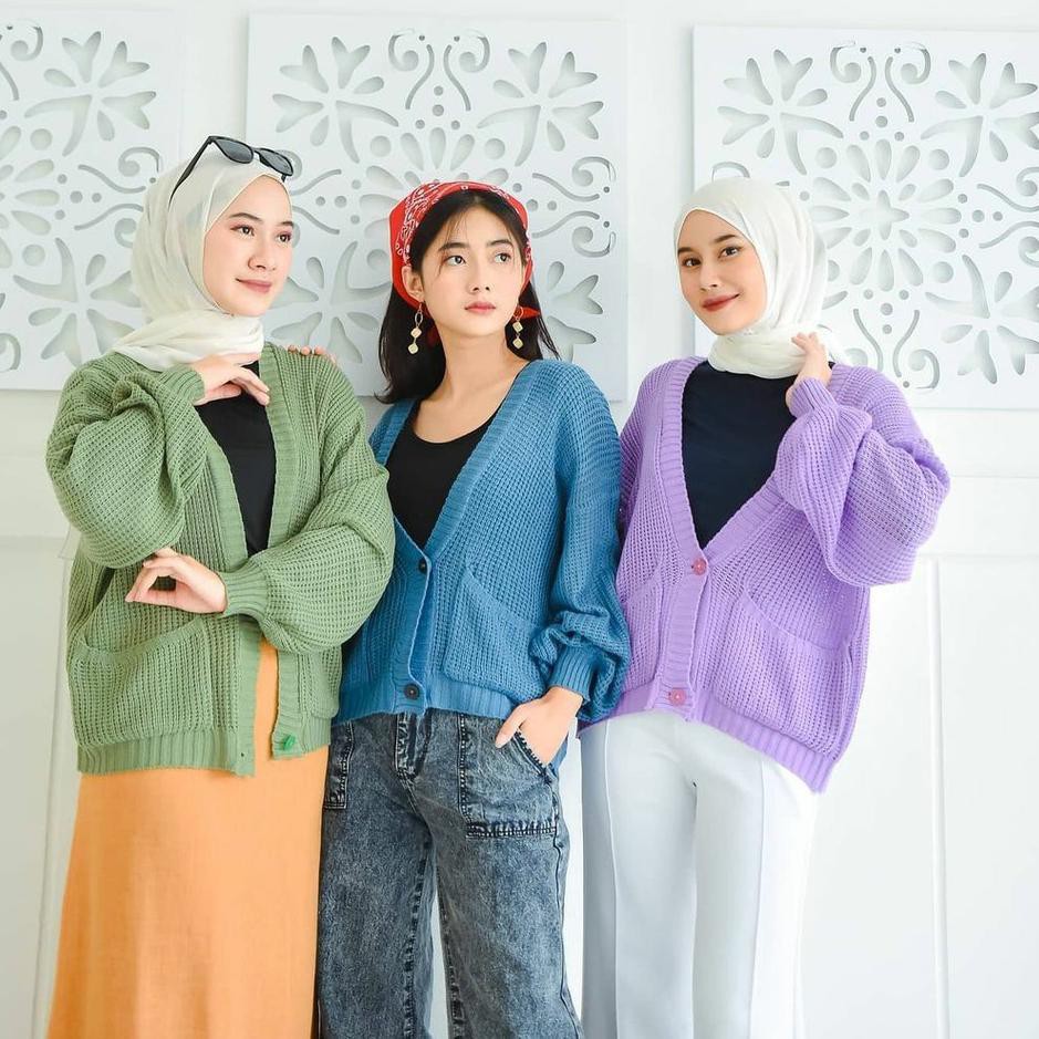 Jangan Ketinggalan order..  CARDIGAN RAJUT PREMIUM TEBAL JAKET WANITA KARDIGAN IMPORT KOREA KOREAN S