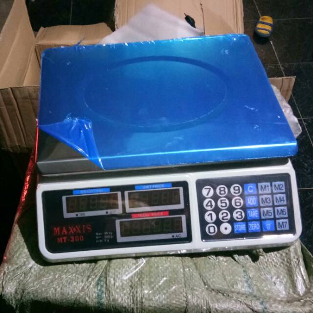 TIMBANGAN HARGA DIGITAL MAXXIS MT-300 LAYAR DEPAN&BELAKANG