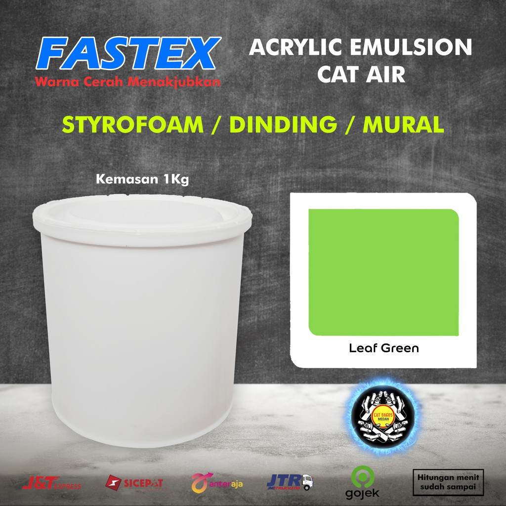 CAT DINDING TEMBOK CAT STEROFOAM 1KG 86 WARNA LEAF GREEN HIJAU MUDA HIJAU DAUN PUPUS PASTEL CAT AIR 