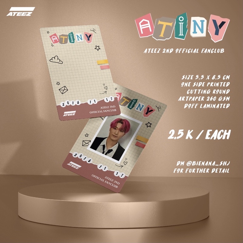 FRAME PHOTO ID ATEEZ x SUBK, Fankit 1st, 2nd, and 3rd Gen, MOON RIVER, FELLOWSHIP