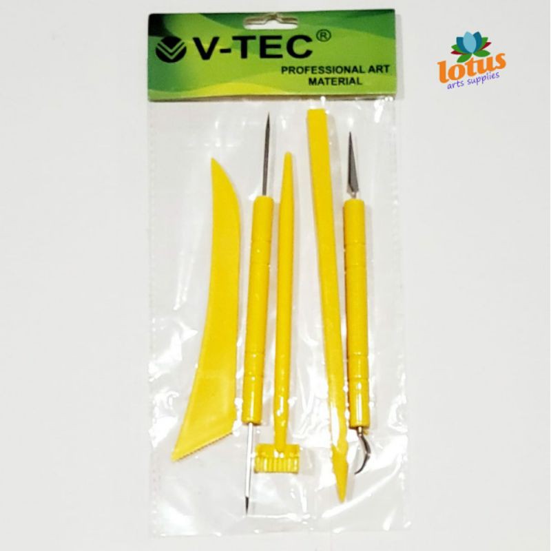 

RB V-TEC Clay Knife Pottery Sculpting Carving Clay Tool set 5 - Alat Ukir Cukil