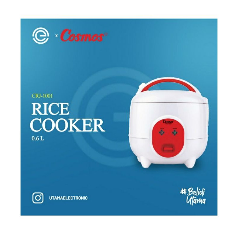 Magic com/Rice cooker COSMOS CRJ-1001 Kapasitas kecil 0,6 Liter