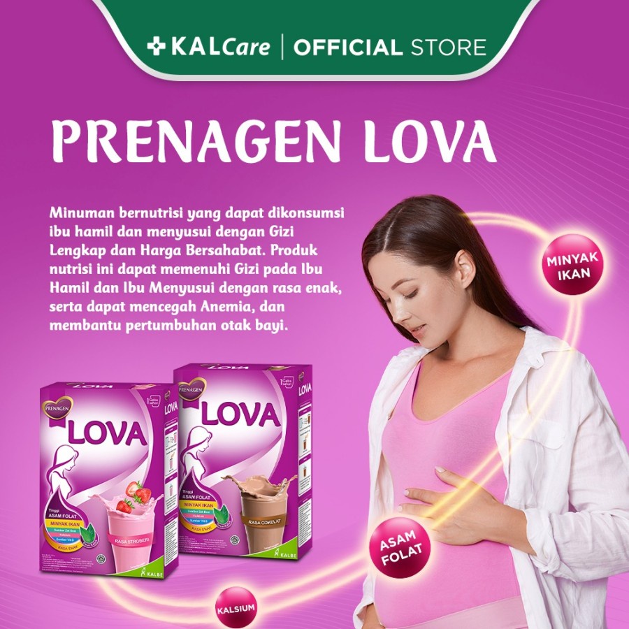 PRENAGEN LOVA RASA COKLAT / STRAWBERRY 120GR / SUSU IBU HAMIL