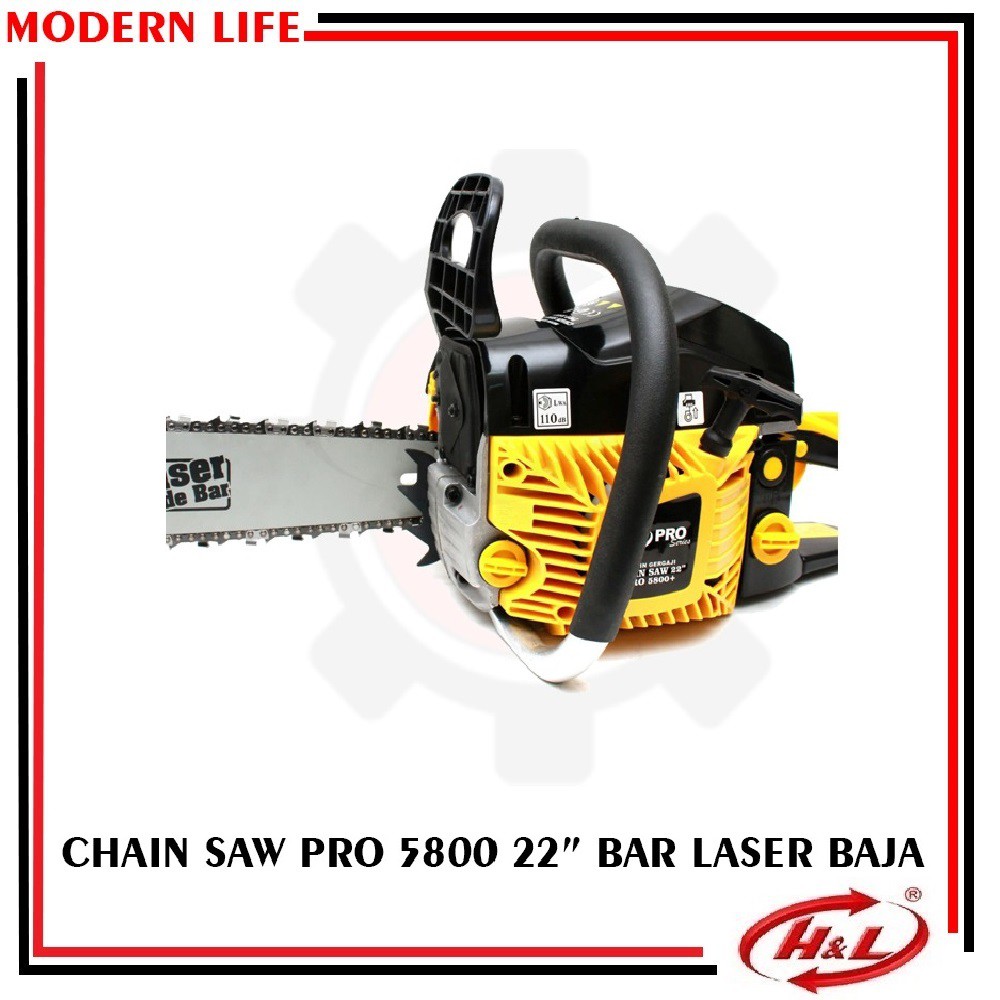 HL 5800 Pro Mesin Potong Kayu / Gergaji Pohon / ChainSaw 22 Inchi 2TAK