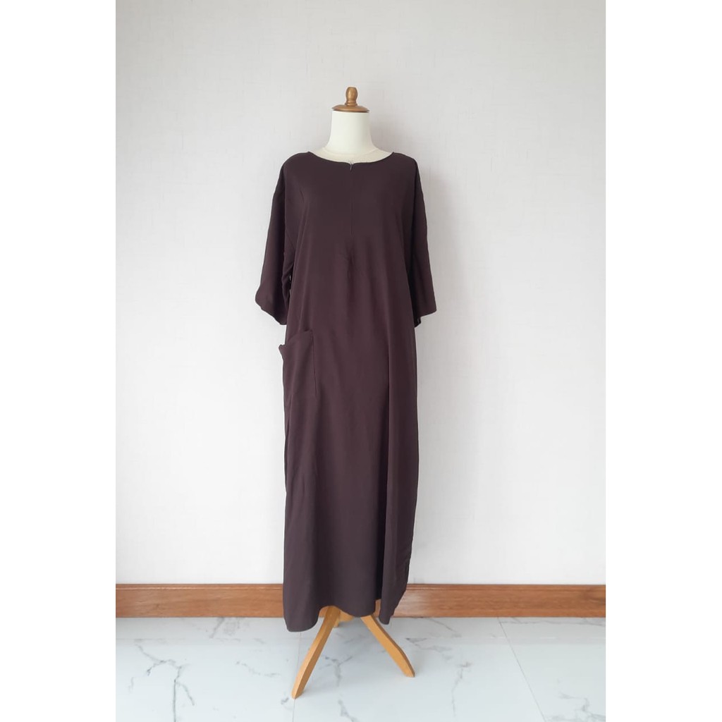 Daster Rayon Habel / DASTER POLKA Longdress, Lengan raglan 3/4-2