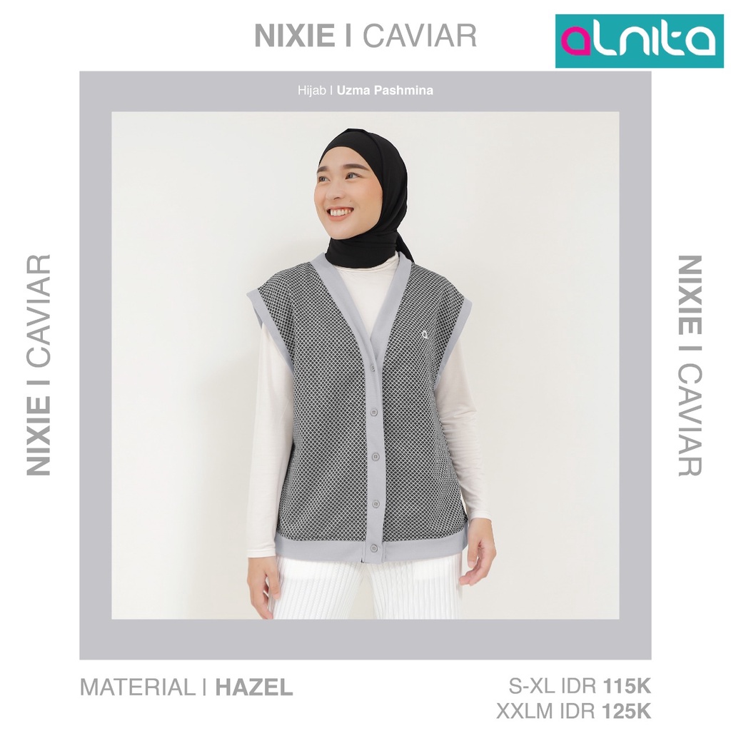 Alnita Outer AL NIXIE Bahan hazel Rompi Wanita Fashion Kekinian Modern