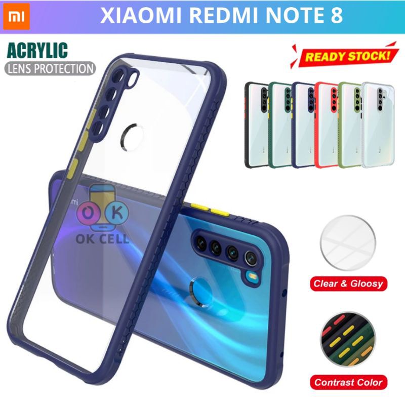 Ume Miqilin Soft Case Transparan Clear Redmi Note 8 -Hard Case Fuze Colour No Matte Dove Redmi Note8