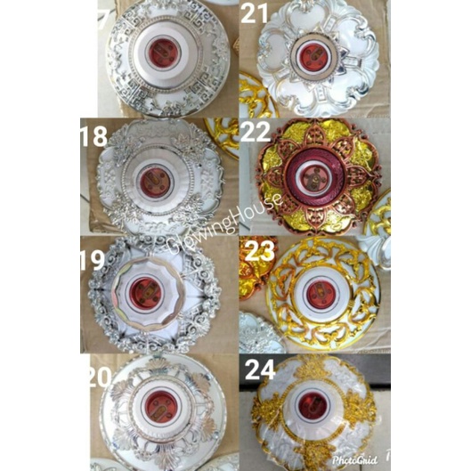 fiting tempat lampu plafon motif fiting hias plafon