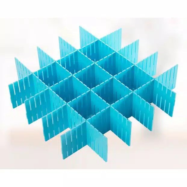 Pembatas Partisi Laci Lemari Penyekat Lemari Rak Organizer Sekat Laci Plastik