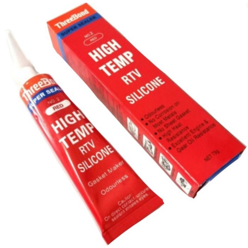 Lem Silicone Sealant Gasket ThreeBond High Temp Red RTV 75gr