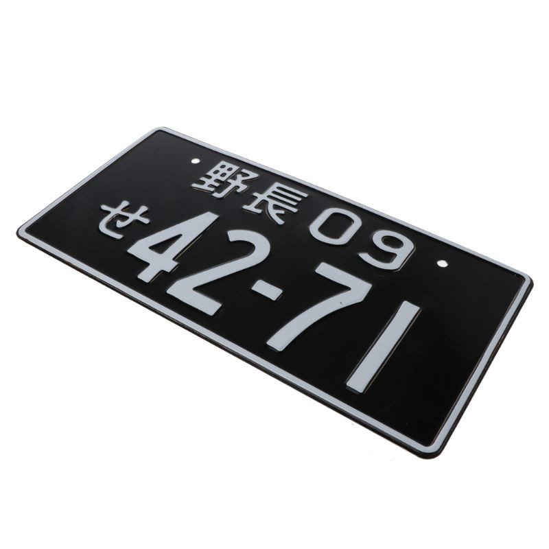 CRE  Universal Car Numbers Retro Japanese License Plate Aluminum Tag Racing Car Personality Electric Car Motorcycle Multiple Color Advertising License Plate