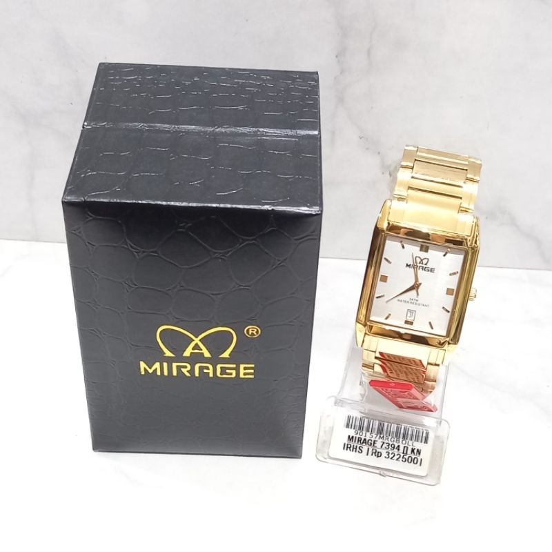 (Toko Ricoh) Jam Tangan Pria Mirage Original 7394 Free Box