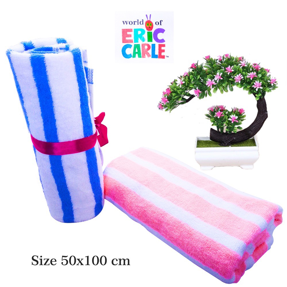 Handuk Mandi ERIC CARLE Motif Garis 50 x 100 cm - Random Colour